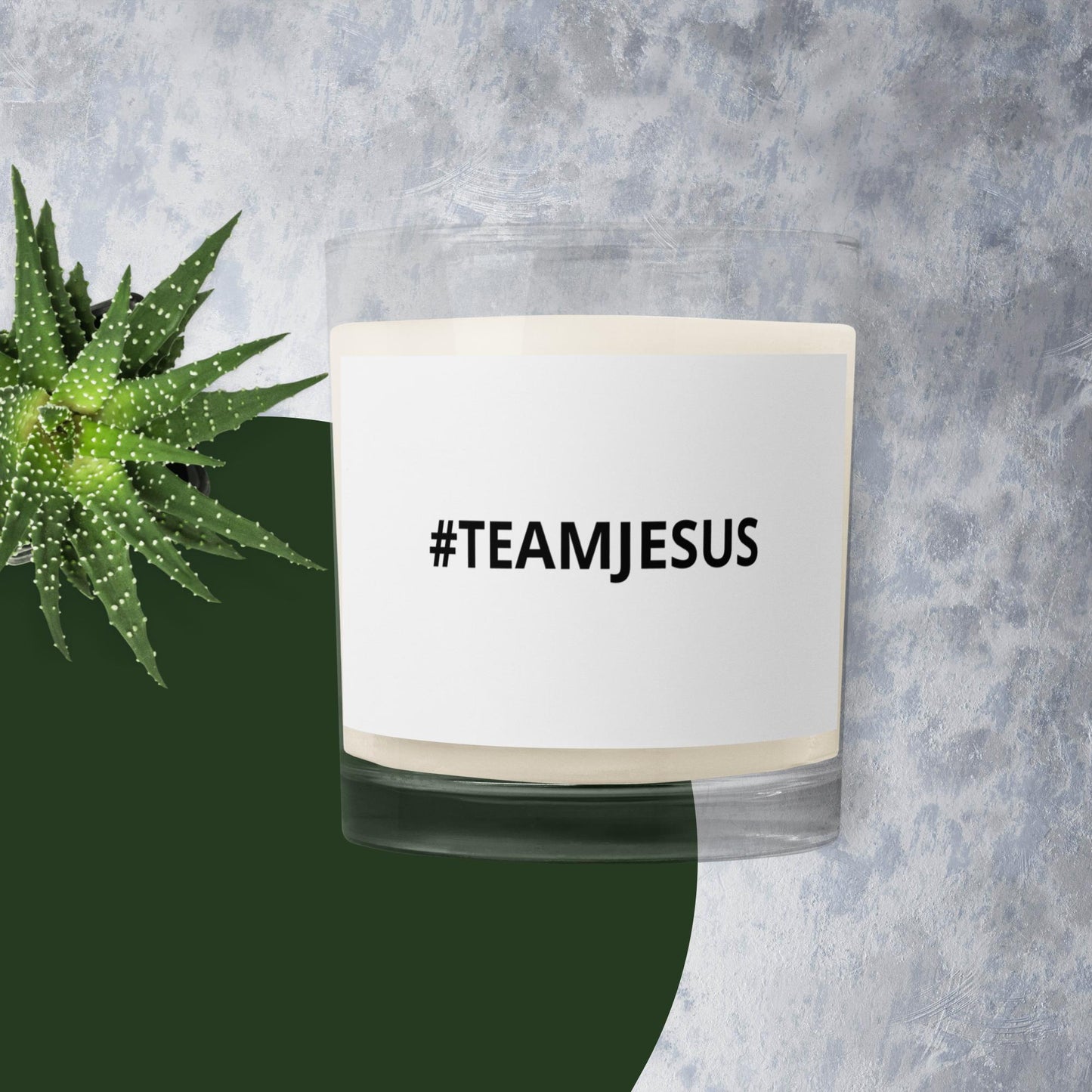 Glass jar soy wax candle
