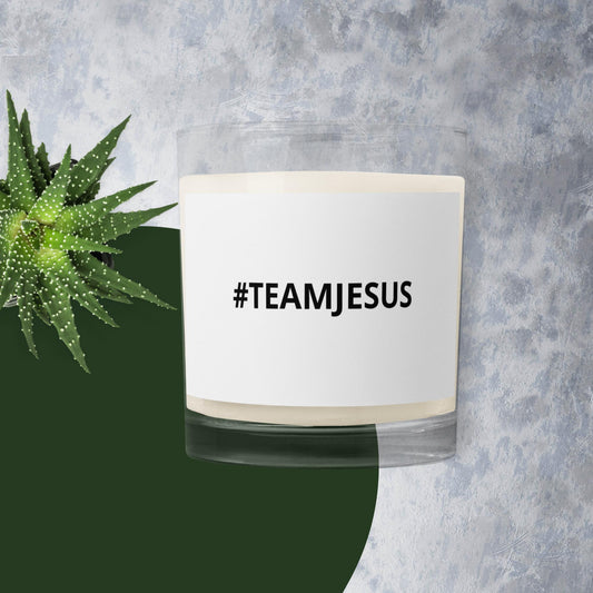 Glass jar soy wax candle